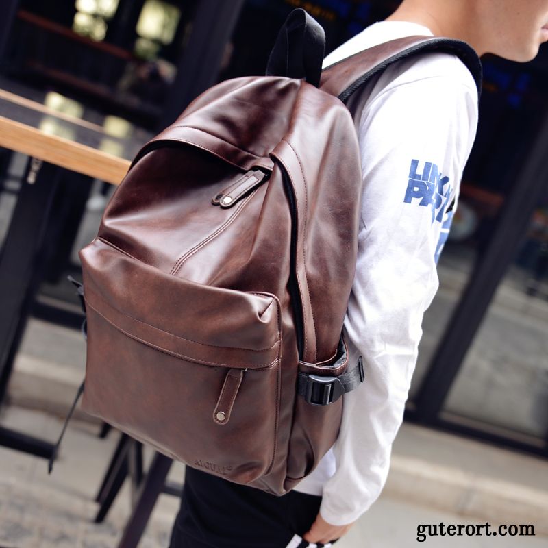 Rucksäcke Herren Freizeit Trend Rucksack Schultasche Student Groß Grau