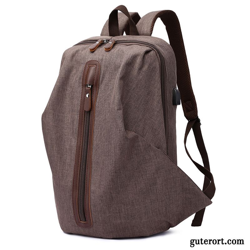 Rucksäcke Herren Leichtgewicht Trend Computer Tasche Student Schultasche Reisen Khaki