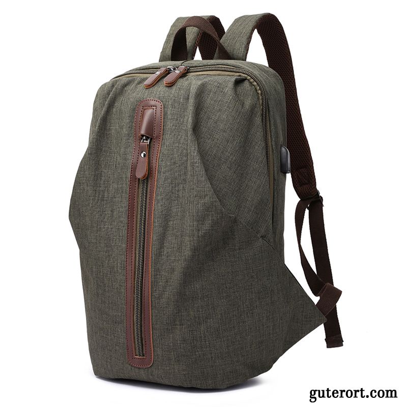 Rucksäcke Herren Leichtgewicht Trend Computer Tasche Student Schultasche Reisen Khaki