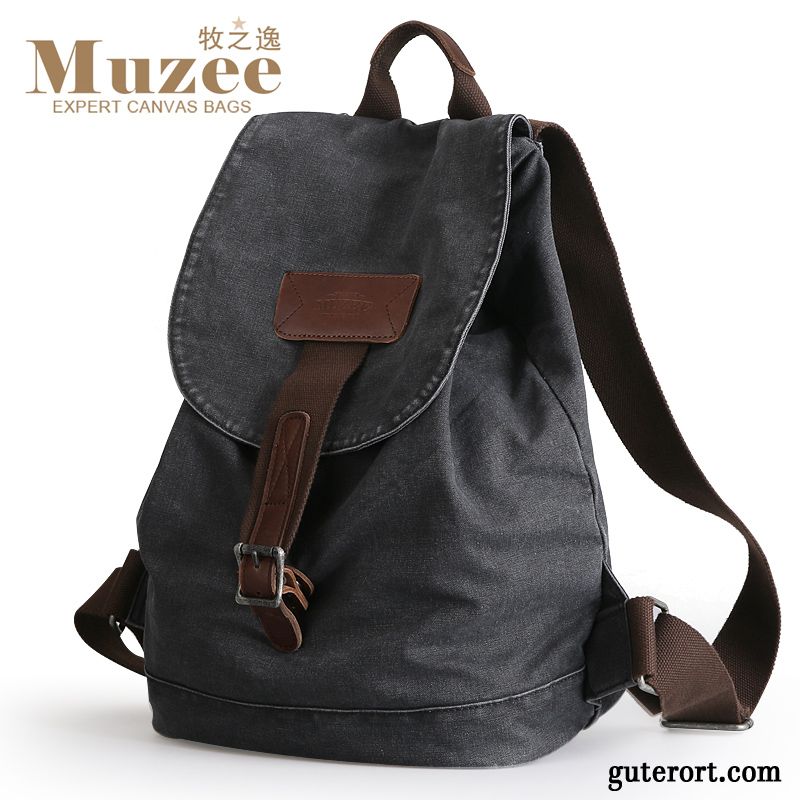 Rucksäcke Herren Mini Reisen Rucksack Freizeit Leinwand Mode Khaki