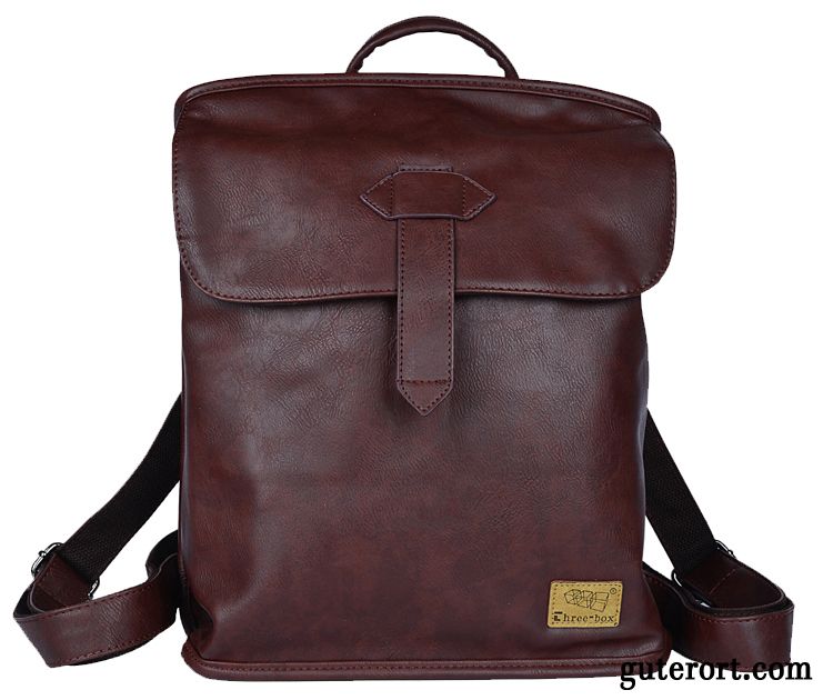 Rucksäcke Herren Mode Damen Trend Schultasche Mini Freizeit Braun Hell