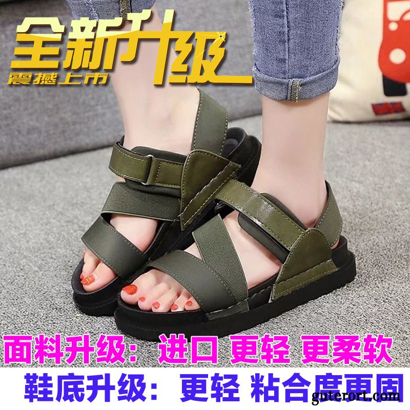 Sandalen Damen Leder Rabatt, Sandalen Damen Keilabsatz Gold