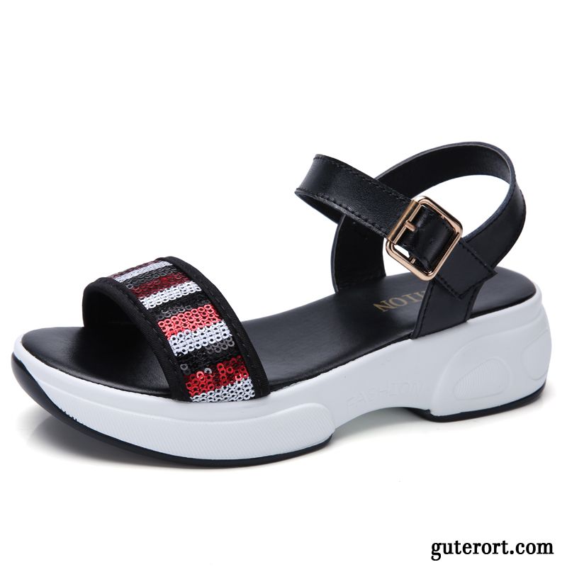 Sandalen Damen Schuhe Flache Sommer Casual Allgleiches Schüler Weiß