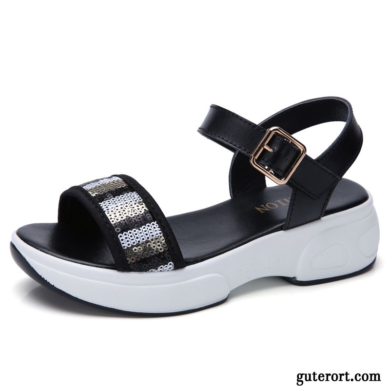 Sandalen Damen Schuhe Flache Sommer Casual Allgleiches Schüler Weiß