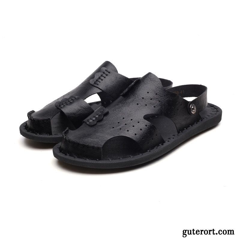 Sandalen Herren Europa Weiche Sohle Schuhe Neue Trend Sommer Sandfarben Weiß