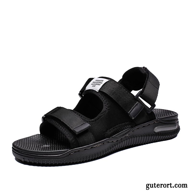 Sandalen Herren Hausschuhe Pantolette Trend Sommer Mode Sandfarben Grau