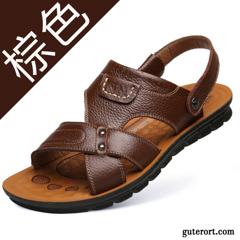 Sandalen Herren Leder Sandbeige, Sandaletten Für Herren Günstig