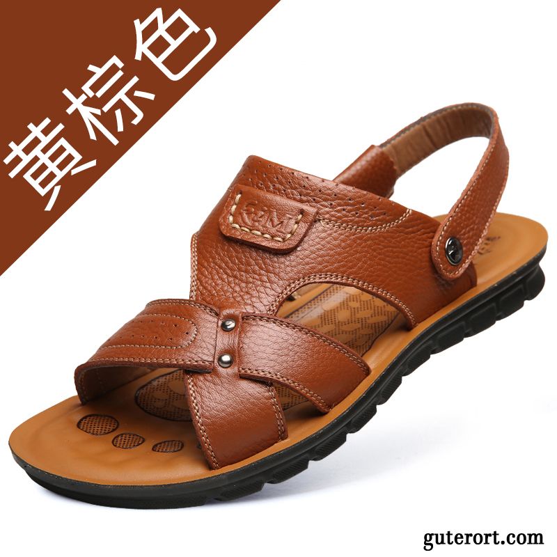 Sandalen Herren Leder Sandbeige, Sandaletten Für Herren Günstig