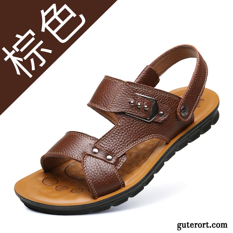 Sandalen Herren Leder Sandbeige, Sandaletten Für Herren Günstig