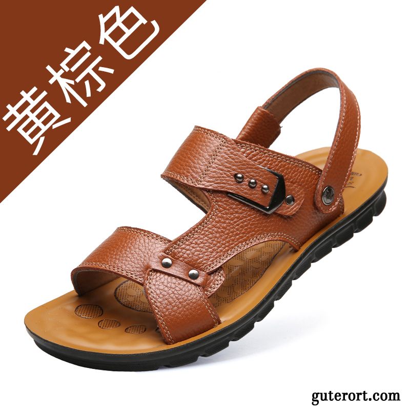 Sandalen Herren Leder Sandbeige, Sandaletten Für Herren Günstig