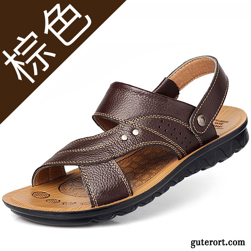 Sandalen Herren Leder Sandbeige, Sandaletten Für Herren Günstig