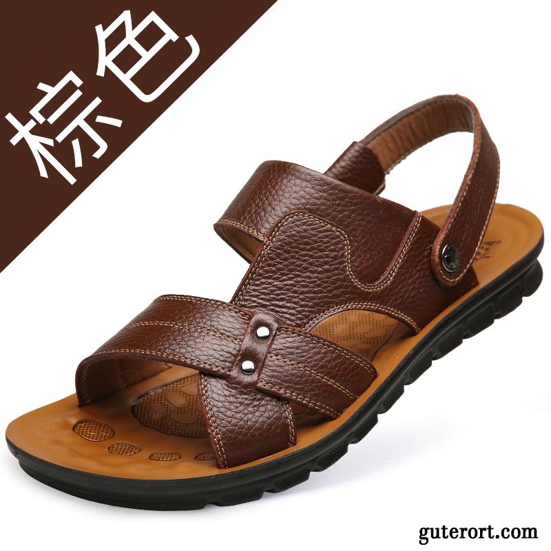 Sandalen Herren Leder Sandbeige, Sandaletten Für Herren Günstig