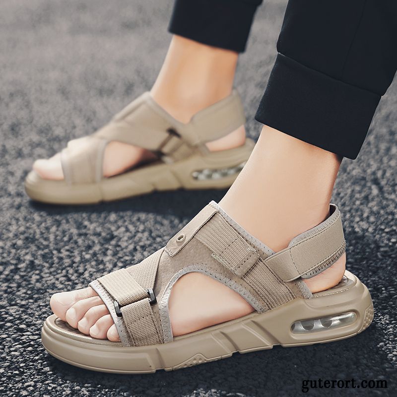 Sandalen Herren Mode Casual Allgleiches Trend Sommer Hausschuhe Sandfarben