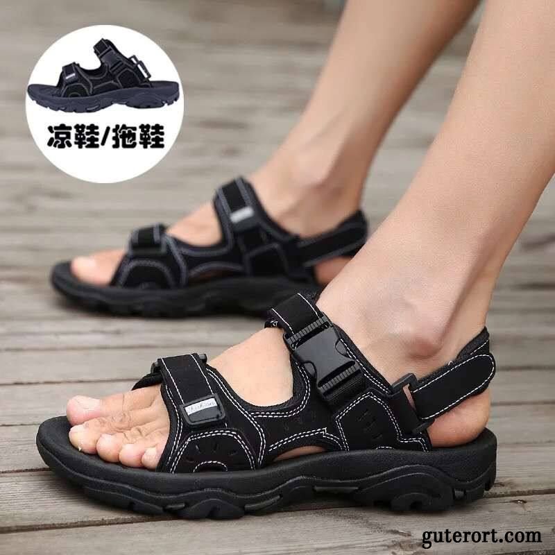 Sandalen Herren Neue Hausschuhe Sommer Europa Schüler Jugend Sandfarben Gold Gelb