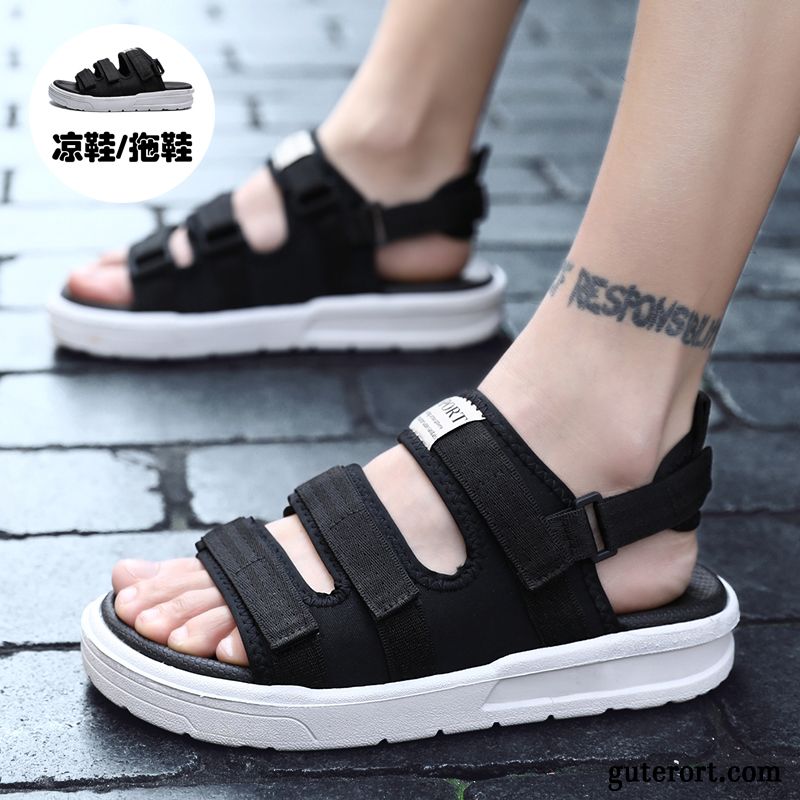 Sandalen Herren Neue Hausschuhe Sommer Europa Schüler Jugend Sandfarben Gold Gelb