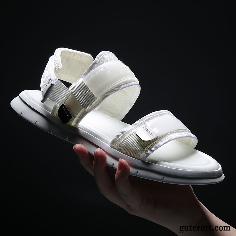 Sandalen Herren Schuhe Einfach Allgleiches Trend Sommer Neue Sandfarben Schwarz