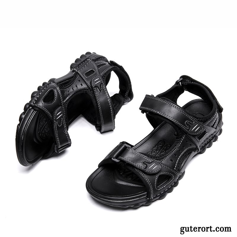 Sandalen Herren Schuhe Große Größe Neue Casual Sommer Sandfarben Braun