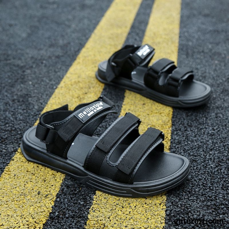 Sandalen Herren Schuhe Teenager Schüler Trend Rutschsicher Europa Dunkelblau Sandfarben