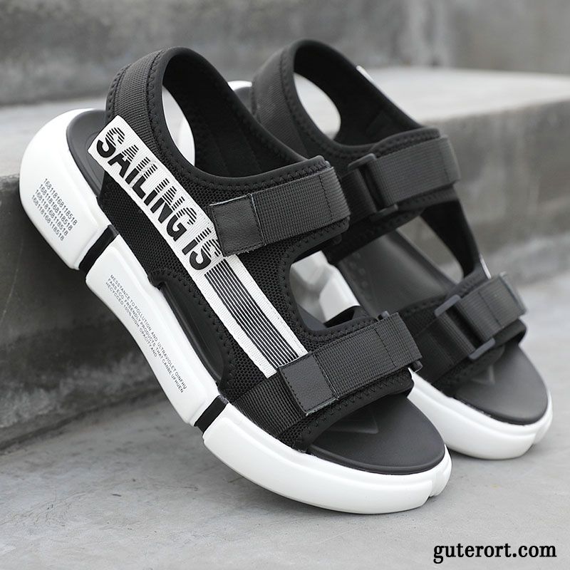 Sandalen Herren Sommer Casual Große Größe Trend Schuhe Neue Sandfarben Schwarz