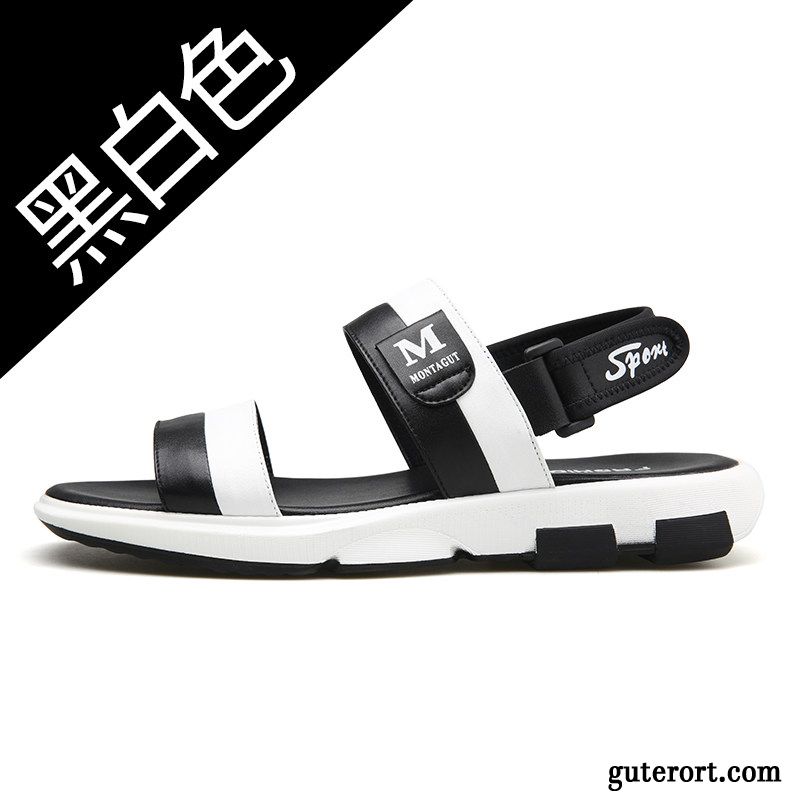 Sandalen Herren Sommer Trend Mode Schuhe Casual Neue Sandfarben Weiß