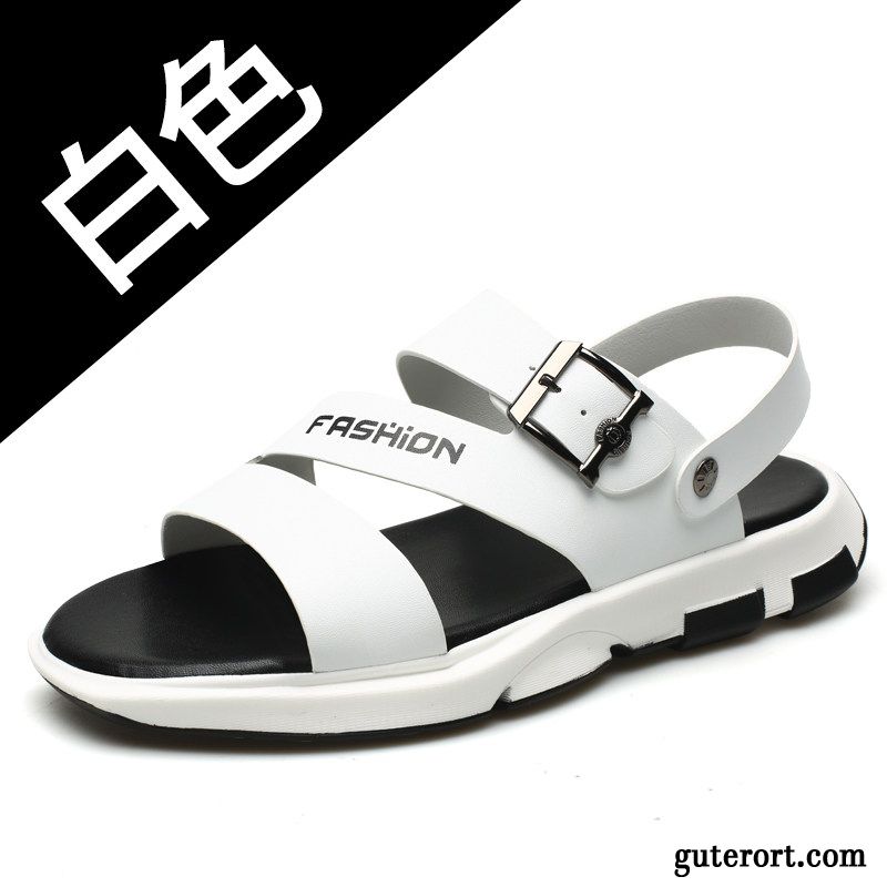 Sandalen Herren Sommer Trend Mode Schuhe Casual Neue Sandfarben Weiß