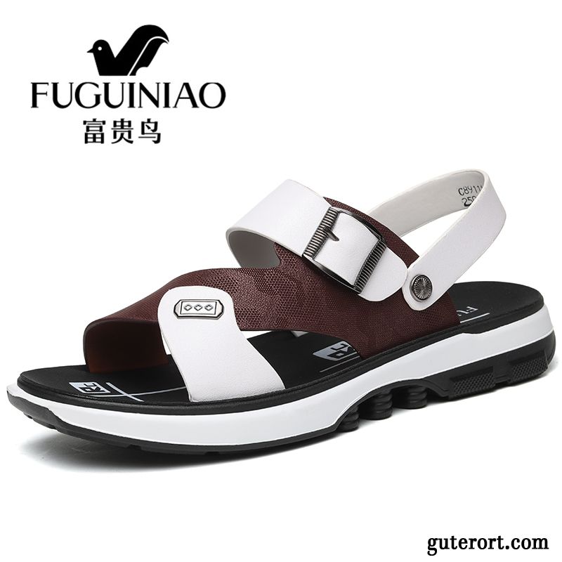 Sandalen Herren Trend Draussen Schuhe Casual Sommer Europa Sandfarben Schwarz