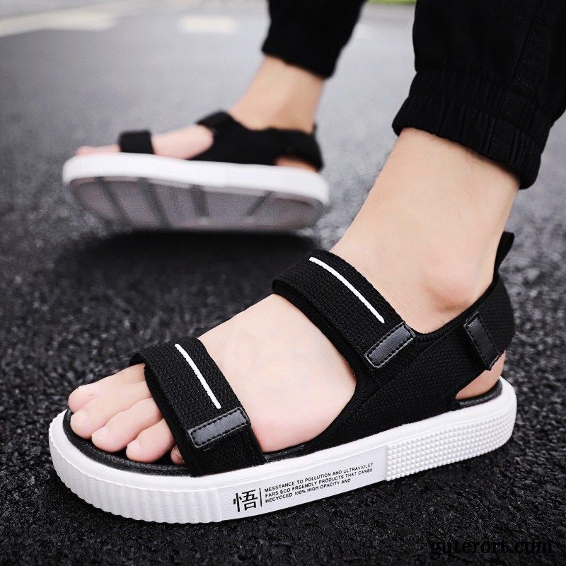 Sandalen Herren Trend Schuhe Neue Hausschuhe Mode Sommer Dunkelblau Sandfarben