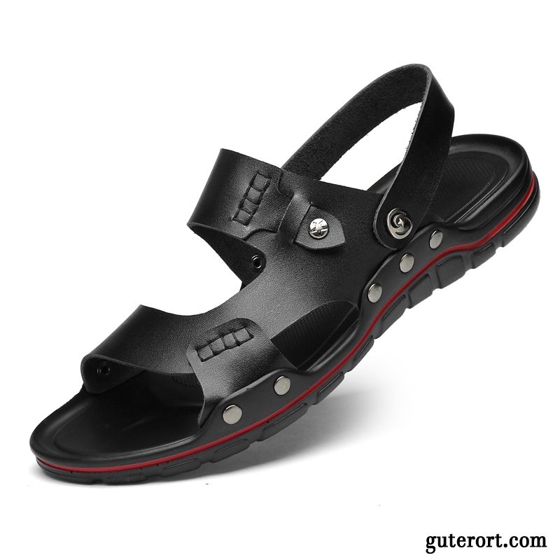 Sandalen Herren Trend Schuhe Sommer Große Größe Atmungsaktiv Sandfarben Braun