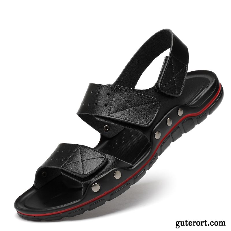 Sandalen Herren Trend Schuhe Sommer Große Größe Atmungsaktiv Sandfarben Braun