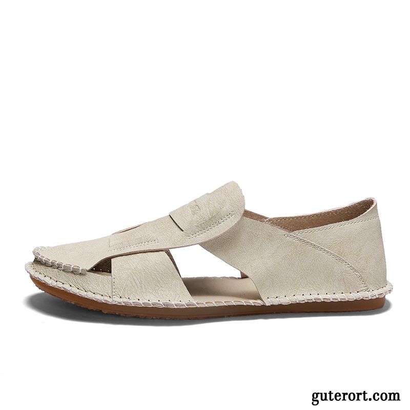 Sandalen Herren Trend Schön Rutschsicher Sommer Oxford Sohle Europa Braun