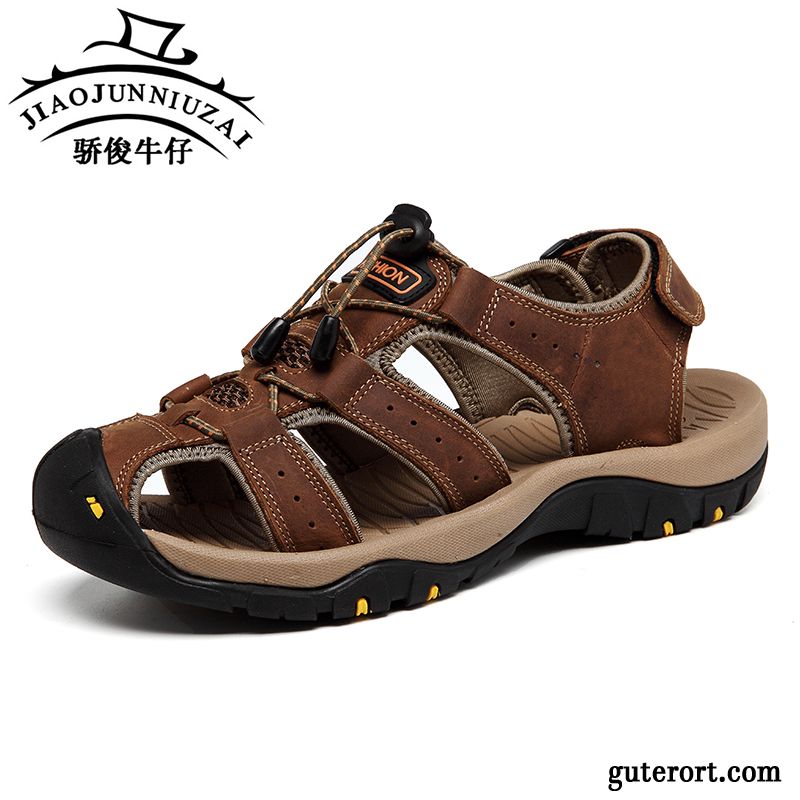 Sandalen Vorne Geschlossen Braun, Riemensandalen Herren Billig