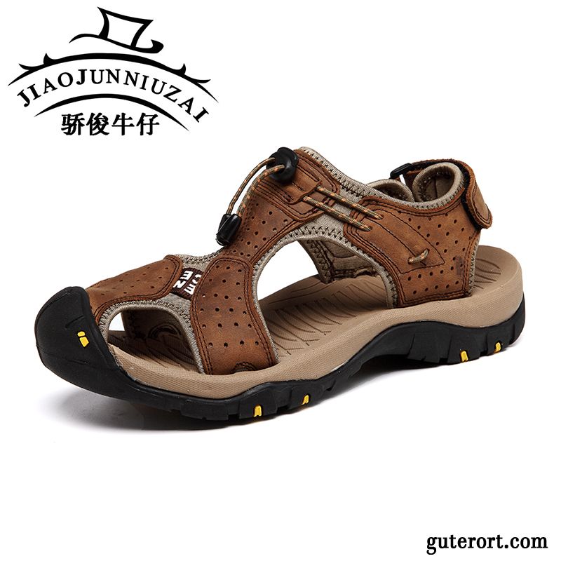 Sandalen Vorne Geschlossen Braun, Riemensandalen Herren Billig