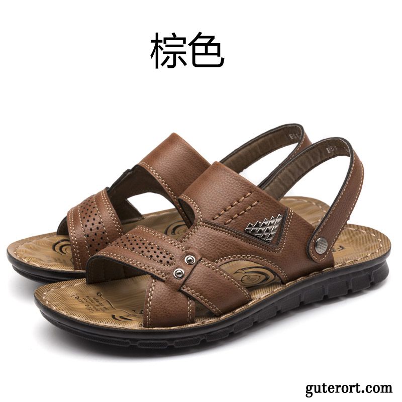 Sandalen Zehentrenner Herren Günstig, Klett Sandalen Herren Hellfarbig