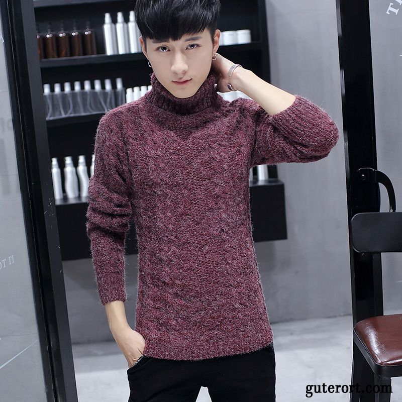 Schicke Pullover Herren Lindgrün, Weißer Strickpullover Herren Billig