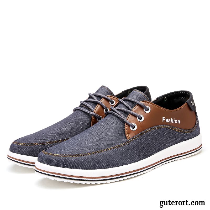 Schuhe Herren Leder Billig, Sportliche Halbschuhe Herren Sportschuhe Dunkel