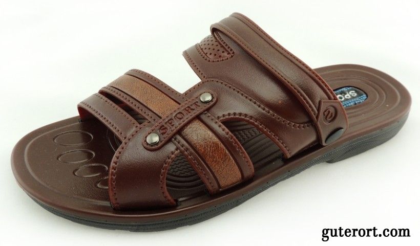 Schuhe Herren Marken Billig, Herren Sandalen Günstig Dunkelfarbig