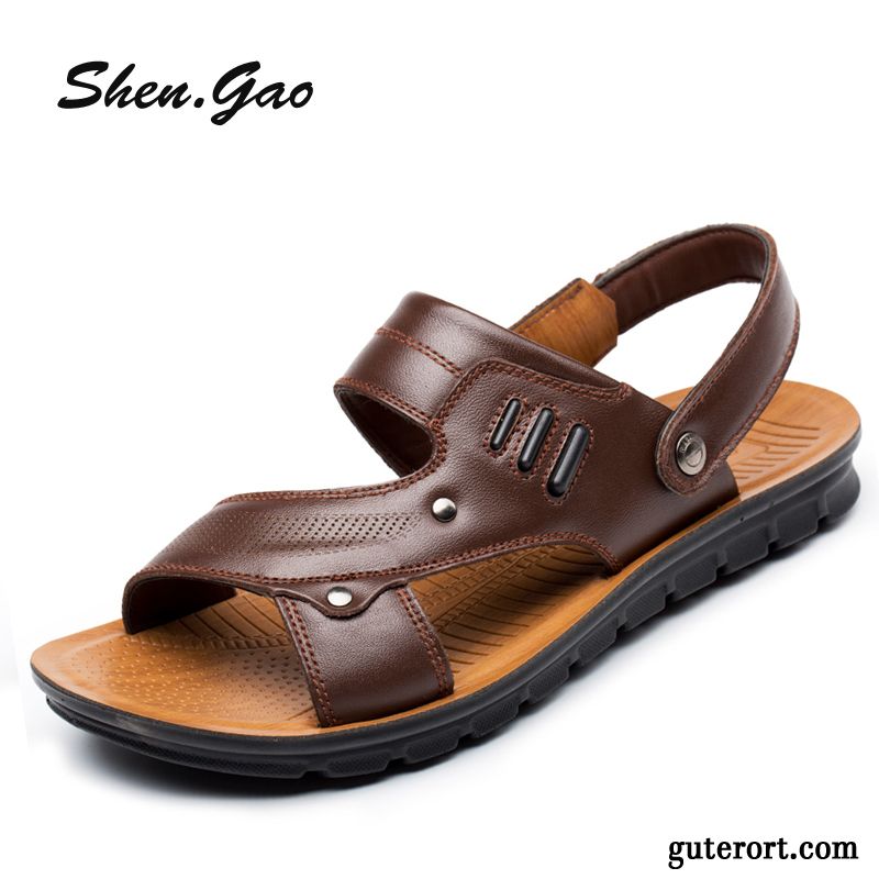 Schuhe Hinten Offen Herren Sale, Männer Schuhe Sommer Sandalen Hellrot