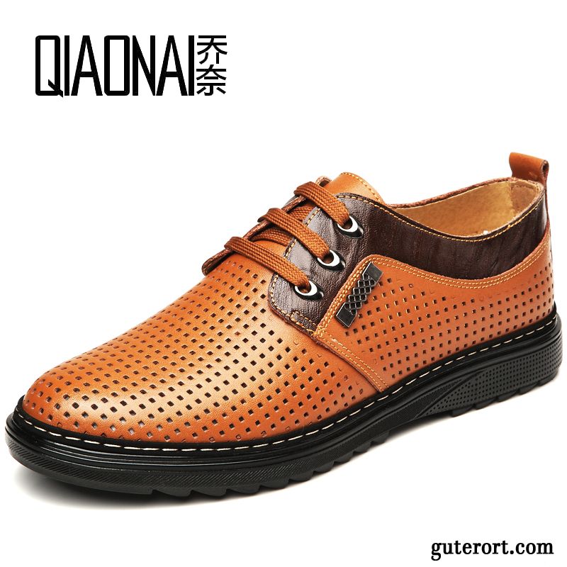 Schuhe Leder Casual Günstig, Leder Stiefeletten Lederschuhe Gestreift