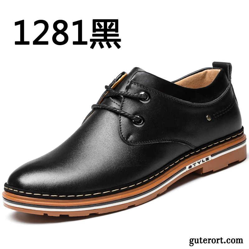 Schuhe Leder Casual Günstig, Leder Stiefeletten Lederschuhe Gestreift