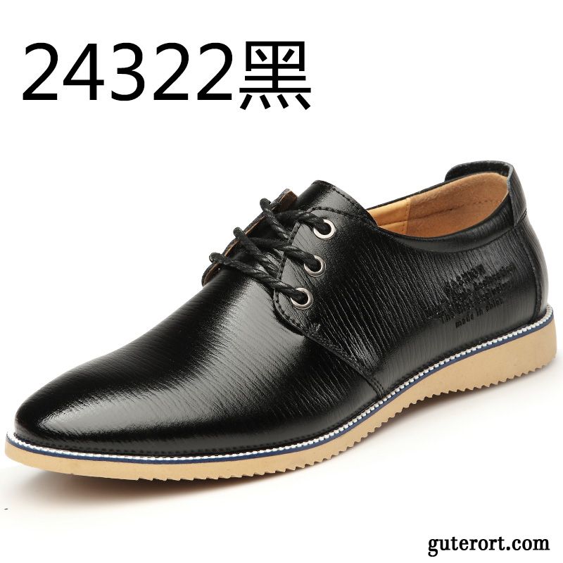 Schuhe Leder Casual Günstig, Leder Stiefeletten Lederschuhe Gestreift