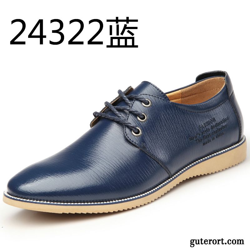 Schuhe Leder Casual Günstig, Leder Stiefeletten Lederschuhe Gestreift