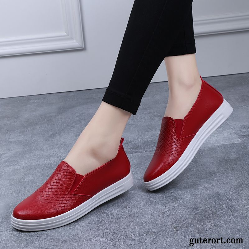 Schuhe Online Shop Billig, Damen Rot Halbschuhe Rosa