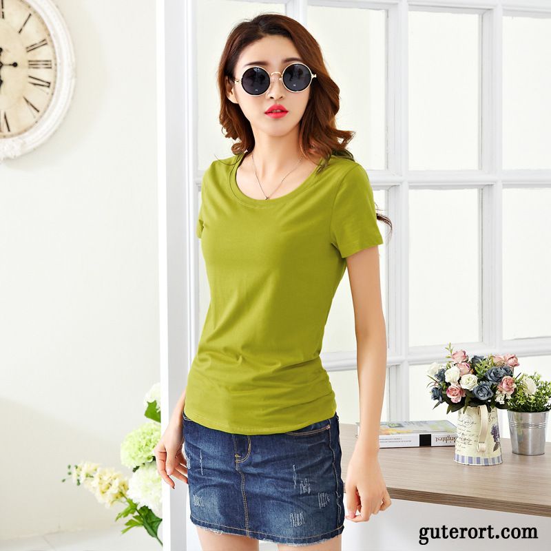 Shirt Knopfleiste Damen T-shirts Orange, T Shirts Kaufen Online