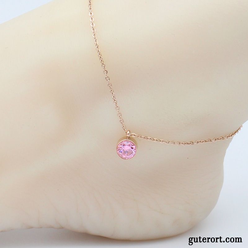 Silberschmuck Damen All Match Student Trend Einfach Persönlichkeit Frisch Rose Gold