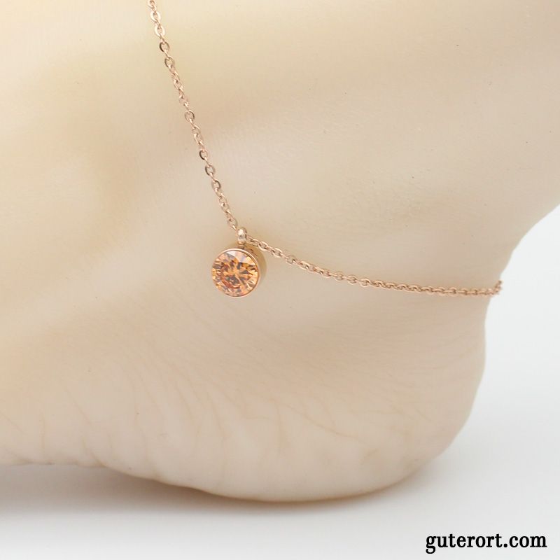 Silberschmuck Damen All Match Student Trend Einfach Persönlichkeit Frisch Rose Gold