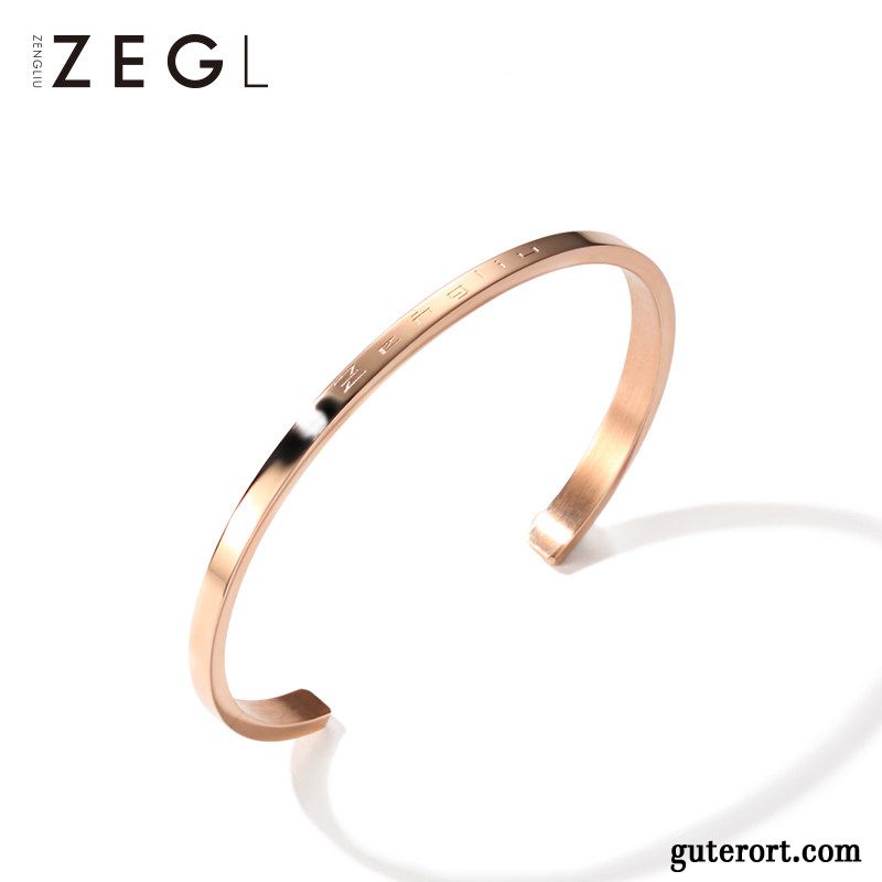 Silberschmuck Damen Armbänder Einfach Liebhaber Persönlichkeit Rose Gold