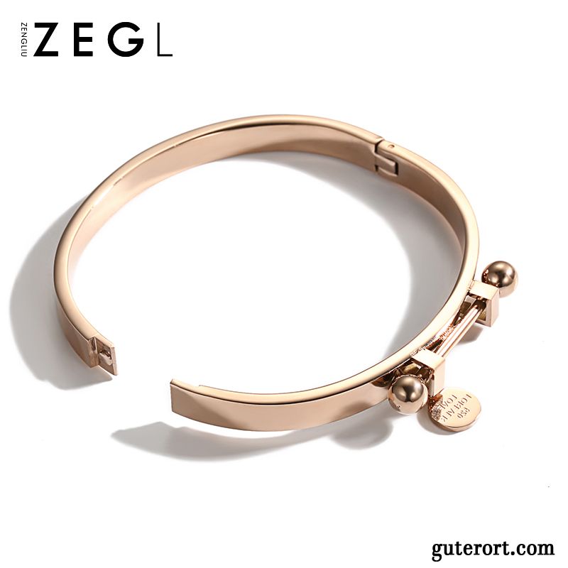 Silberschmuck Damen Einfach Persönlichkeit Liebhaber Armbänder Trend Zubehör Rose Gold