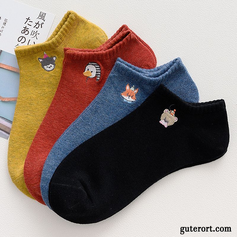 Socken Damen Herbst Frühling Knöchelsocken Dünne Pfau Niedlich Blau Hell