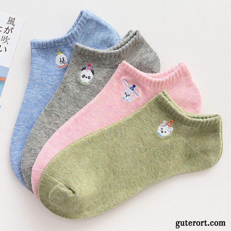 Socken Damen Herbst Frühling Knöchelsocken Dünne Pfau Niedlich Blau Hell