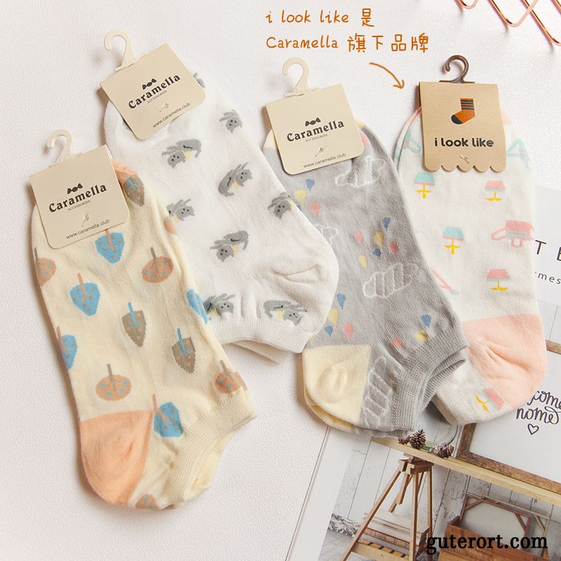 Socken Damen Herbst Frühling Knöchelsocken Dünne Pfau Niedlich Blau Hell